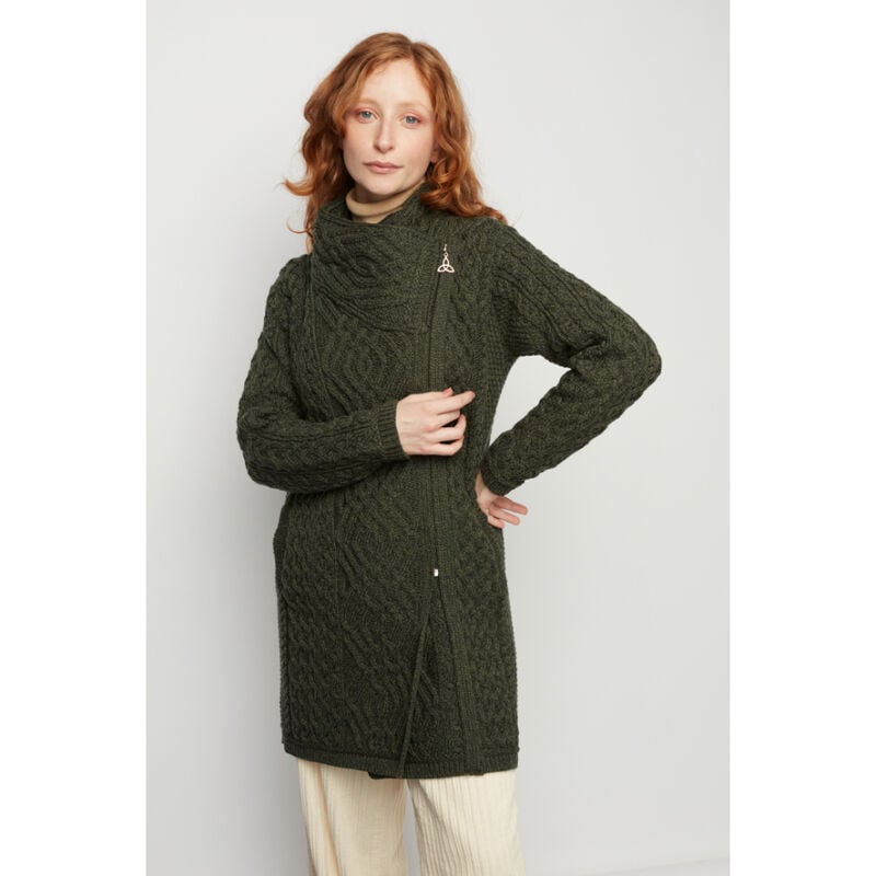 Merino Wool Cable Knit Coat
